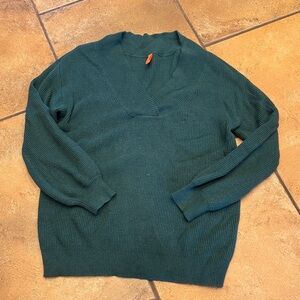 Elegant Teal V-Neck Sweater for Men